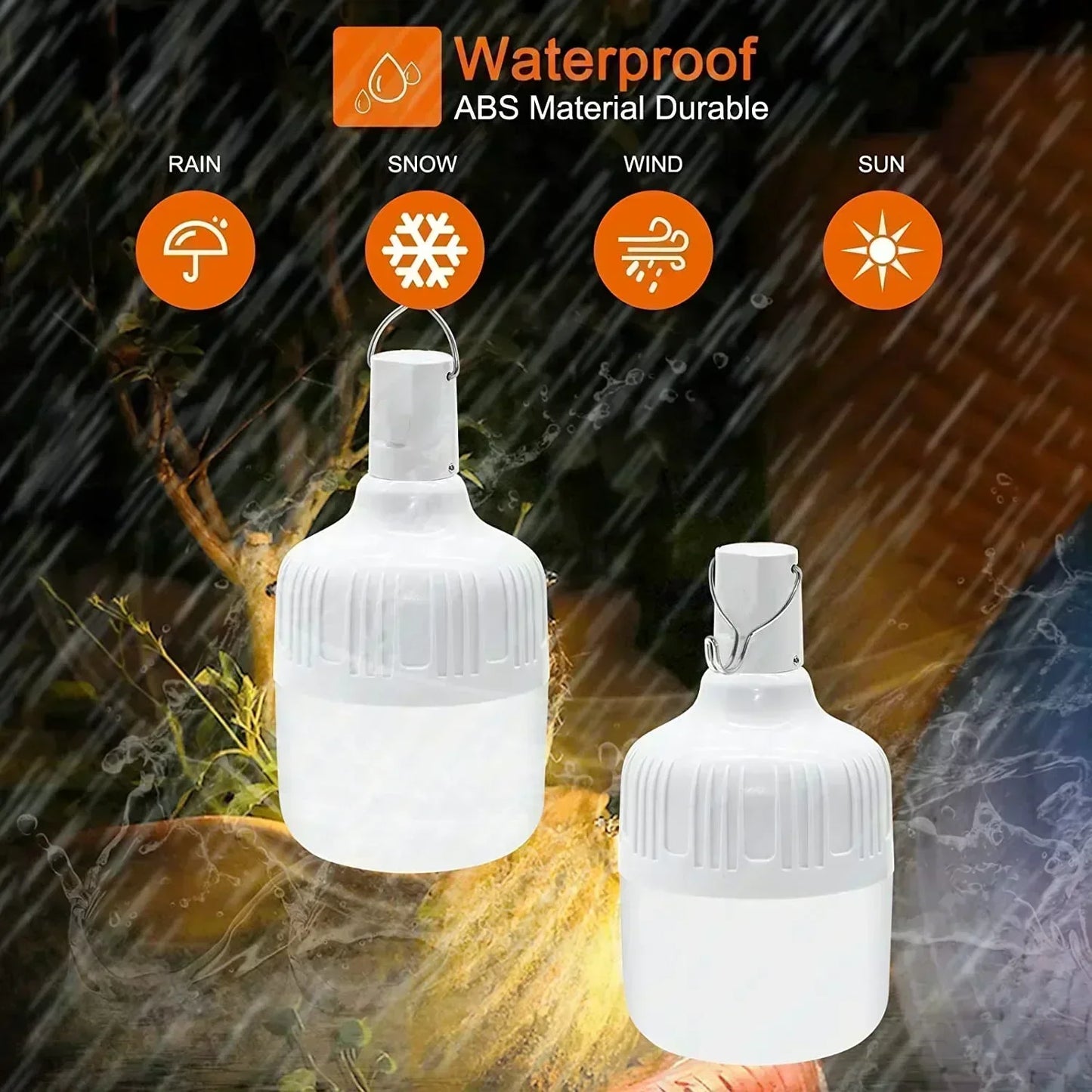Lampe de camping LED rechargeable 30/60W - Étanche et portable