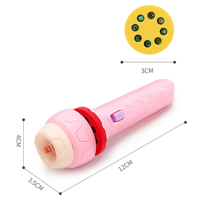 Lampe de poche projecteur pour enfant - 3 disques de diapositive