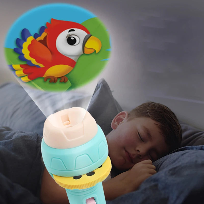 Lampe de poche projecteur pour enfant - 3 disques de diapositive