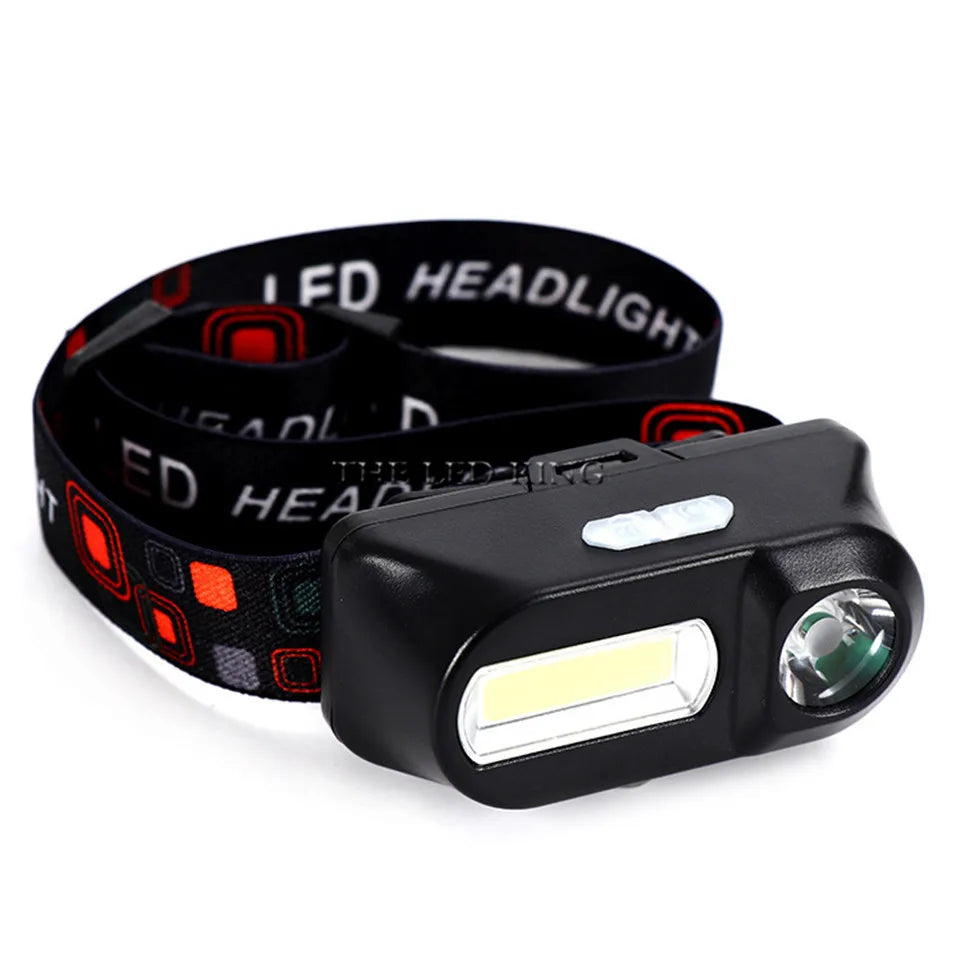 Lampe frontale LED rechargeable - 6 modes, 2000 lumens