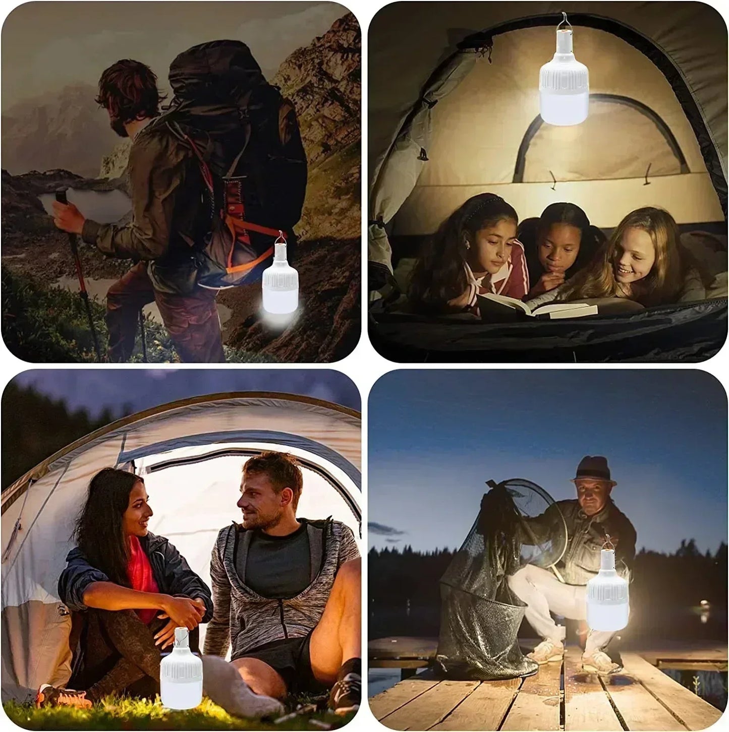 Lampe de camping LED rechargeable 30/60W - Étanche et portable